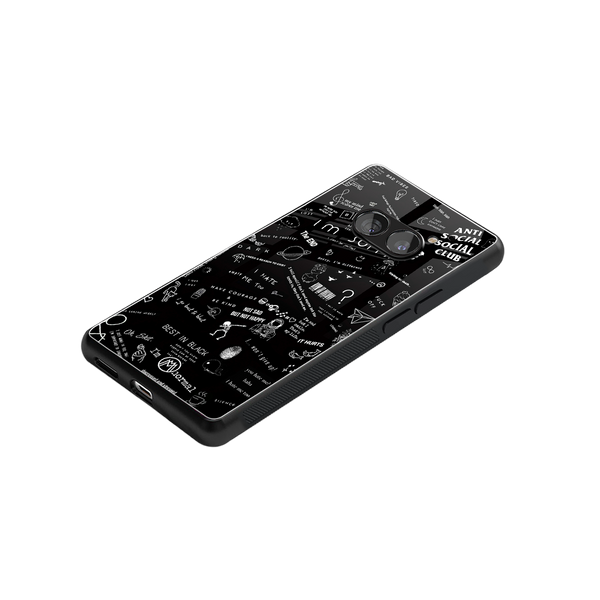 Minimalistic Black Aesthetic Collage Phone Case for Nothing Phone 2A| Glass Case