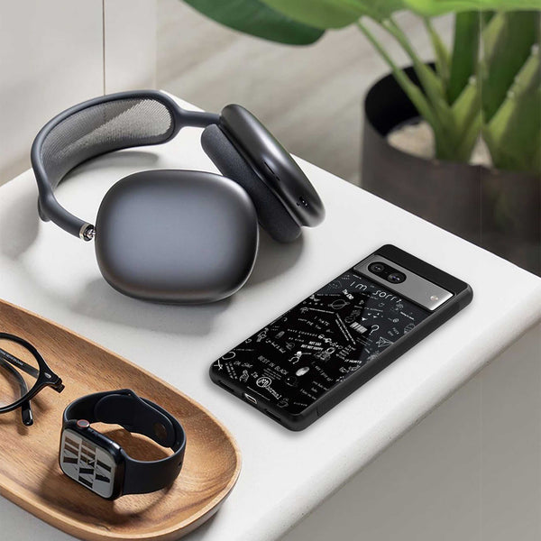 Minimalistic Black Aesthetic Collage Phone Case for Nothing Phone 2A| Glass Case