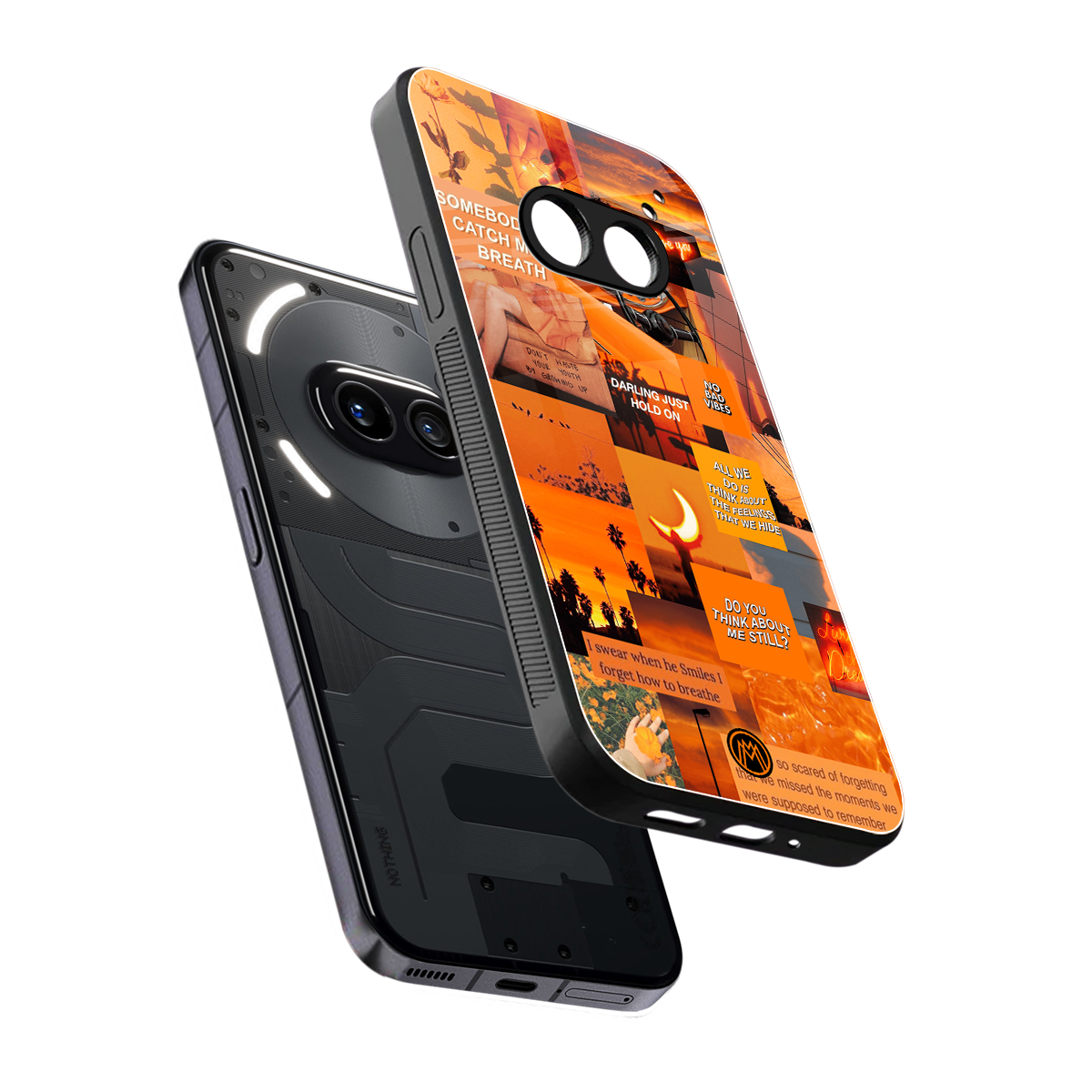 Orange Aesthetic Phone Case for Nothing Phone 2A| Glass Case