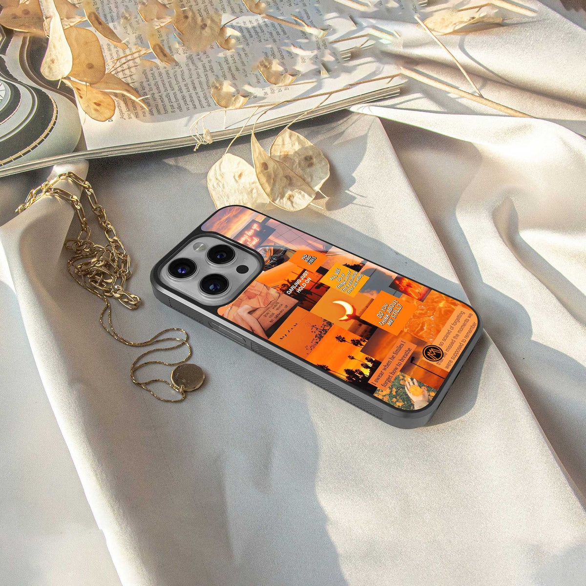 Orange Aesthetic Phone Case for Nothing Phone 2A| Glass Case