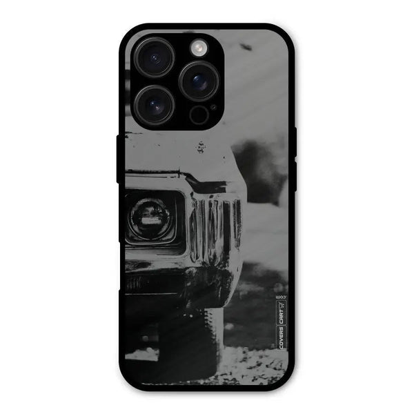 Vintage Car Black and White Shockproof Hybrid Protection (Metal + TPU) Back Case Cover