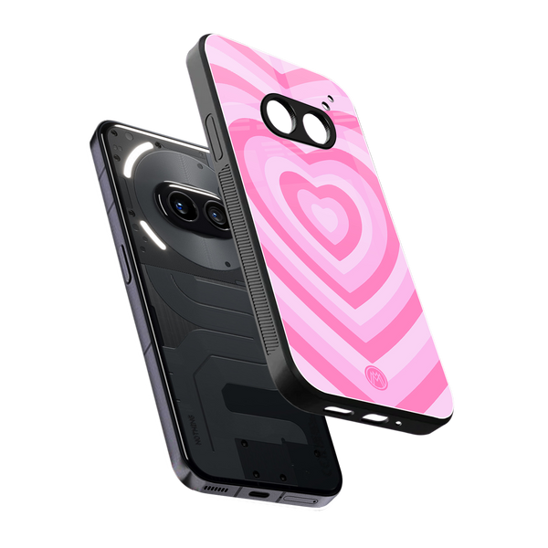 Y2K Pink Hearts Aesthetic Phone Case for Nothing Phone 2A| Glass Case