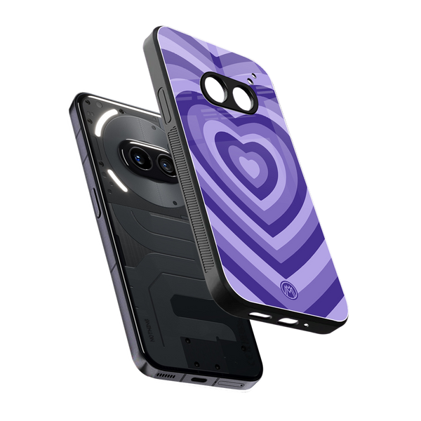Y2K Purple Hearts Aesthetic Phone Case for Nothing Phone 2A| Glass Case