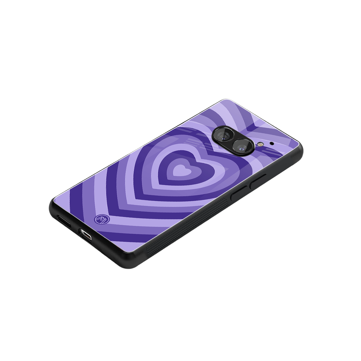 Y2K Purple Hearts Aesthetic Phone Case for Nothing Phone 2A| Glass Case