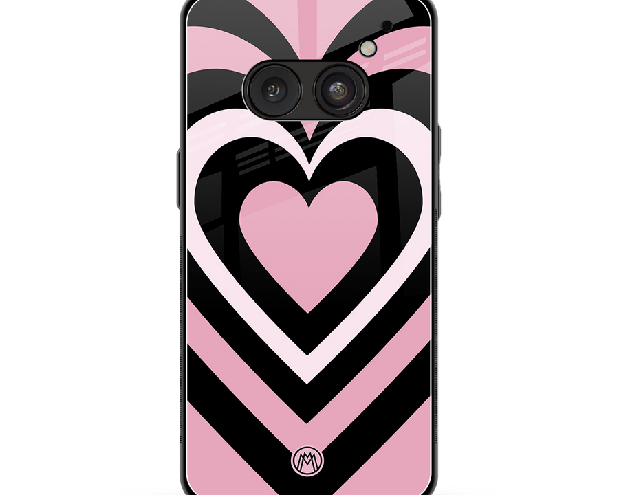 Y2K Retro Pink Hearts Phone Case for Nothing Phone 2A| Glass Case